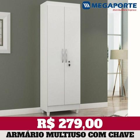 Armário Multiuso com Chave e Pezinhos (Produto Novo) Entrega Grátis