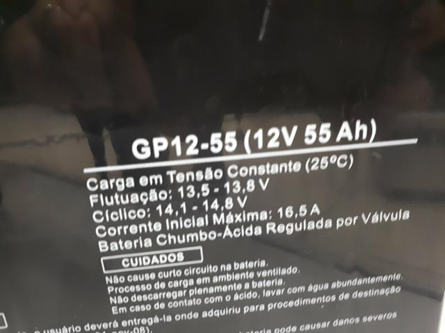 Bateria estacionaria selada 12v 55ah em ótimo funcionamento com garantia - Foto 3