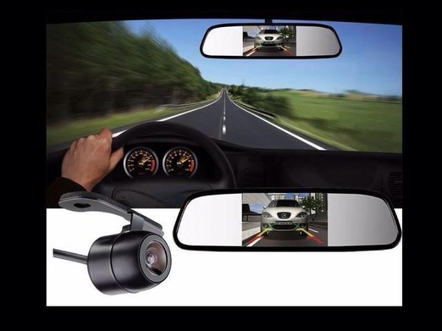 Espelho retrovisor com tela lcd 4,3 + câmera de ré universal,novos