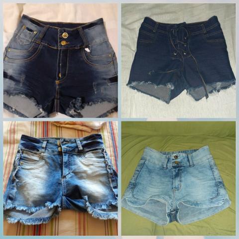 Vendo 4 shorts NOVOS CÓS ALTO POR 100 reais