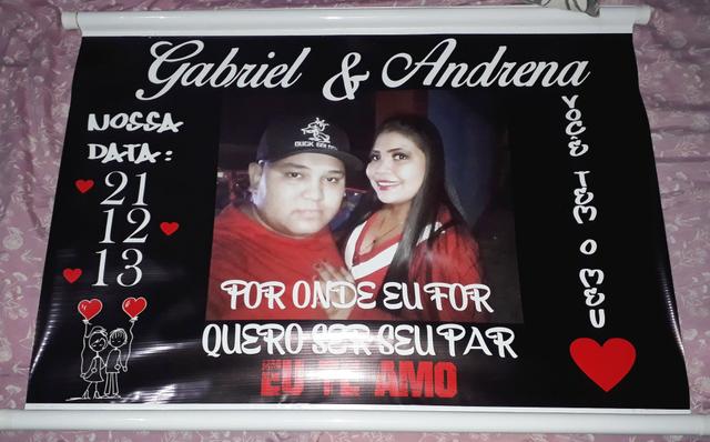 BANNER CASAL???? 55x85 R$45.00 Faça seu orçamento