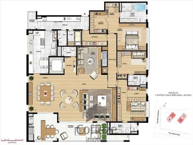 Apartamento com 4 suítes no Juvevê - Foto 11