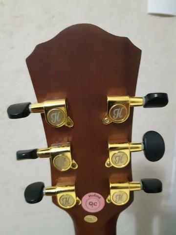 Violão Hofma Folk Elétrico Hmp350 (com Case) E Cubo Peavey - Foto 4
