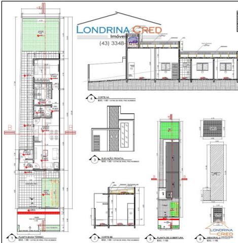 Casa geminada com 2 quartos - Bairro Colinas em Londrina