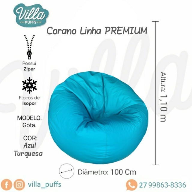 Puffs Gota G premium Azul Royal - para sua área de descanso - Foto 3