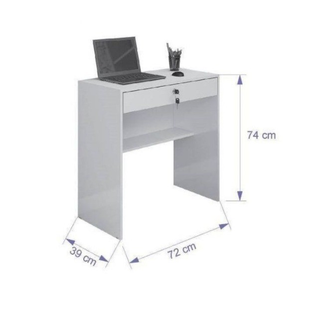 Escrivaninha Andorinha Branca Até 12x s/ Juros - Frete Grátis - Foto 2