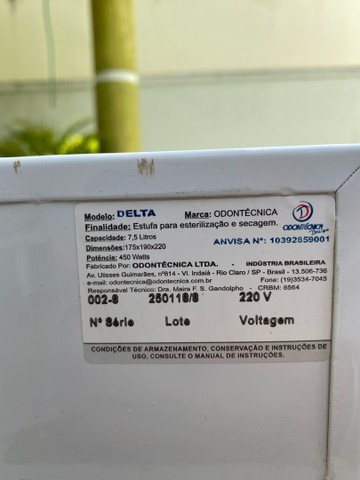 Estufa Esterilizadora Beta 7,5L Odontécnica