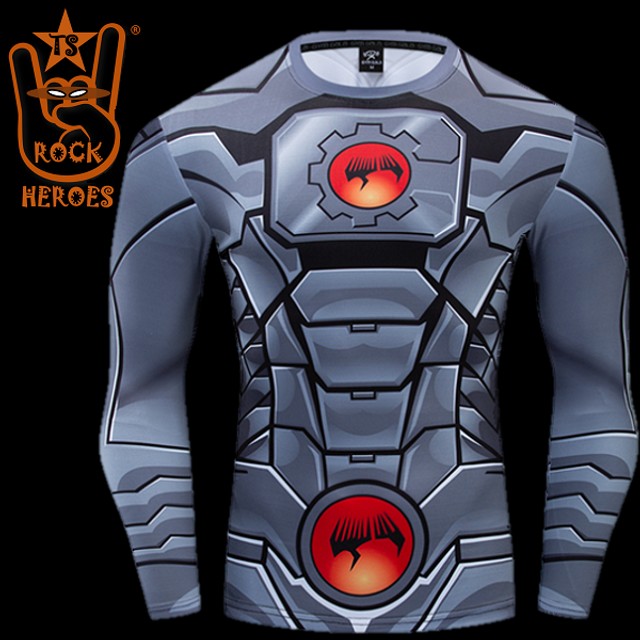 Camisa de Compressão Cyborg Rashguard Elastano Manga Longa