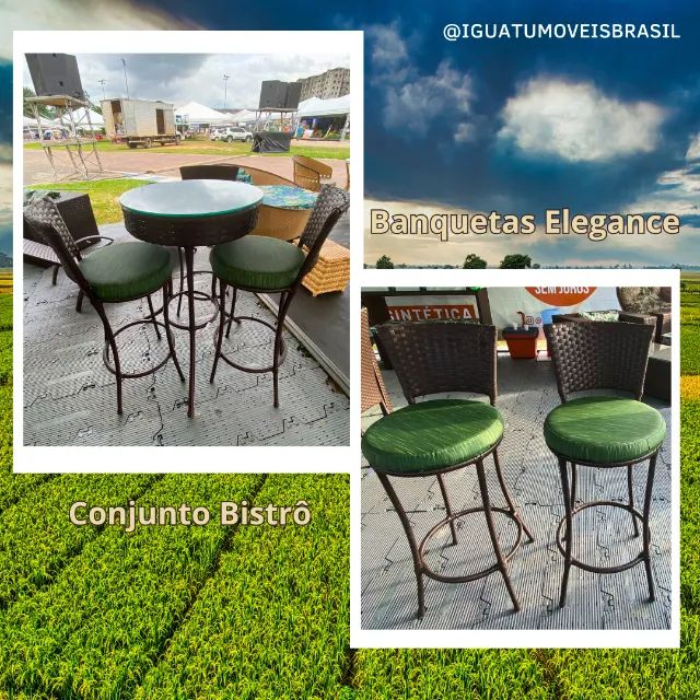 Mesa Bistrô e banquetas