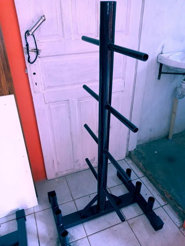 Suporte para barras e anilhas (Só o suporte) anilhas no kilo - Foto 2