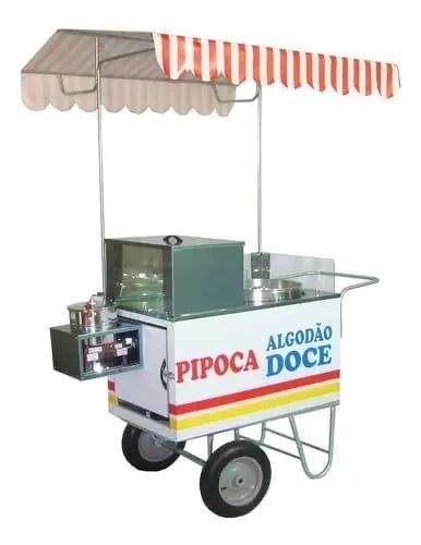 Carrinho de Pipoca e Algodão Doce - Novo