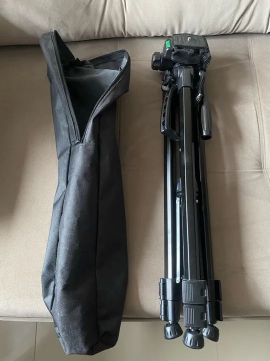 Tripé profissional e Bolsa para Câmera