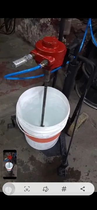 Máquina misturadora de tinta pneumática TECNHOSPLAY testada 100% 20 litros com carrinho