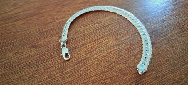 Pulseira masculina em aço inox 22cm - nova - Foto 4