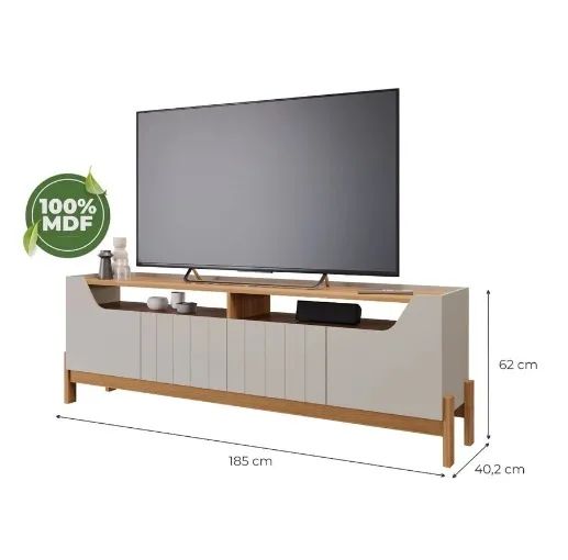 Rack Bancada Moema TV 70" 100% MDF - Foto 3
