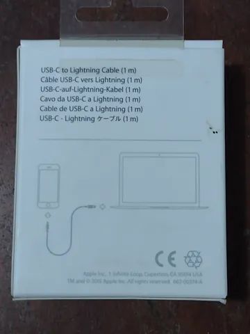 USB -C TO Lightning Câble (1m) apple novo - Foto 3