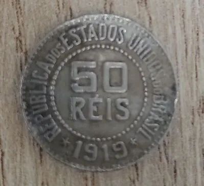 Moeda de 50 réis, de 1919