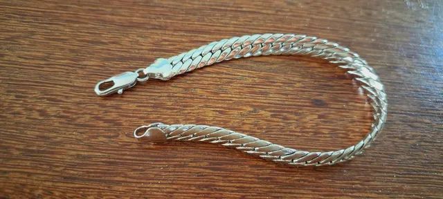 Pulseira masculina em aço inox 22cm - nova - Foto 3