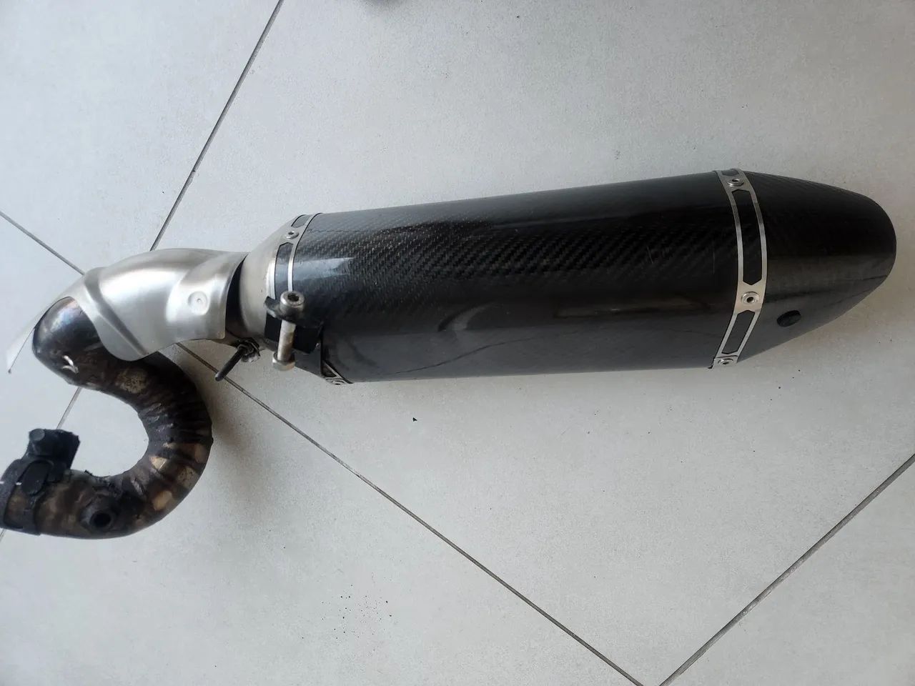 Escape / ponteira Jeskap fibra de carbono para cbr 1000 - Foto 3