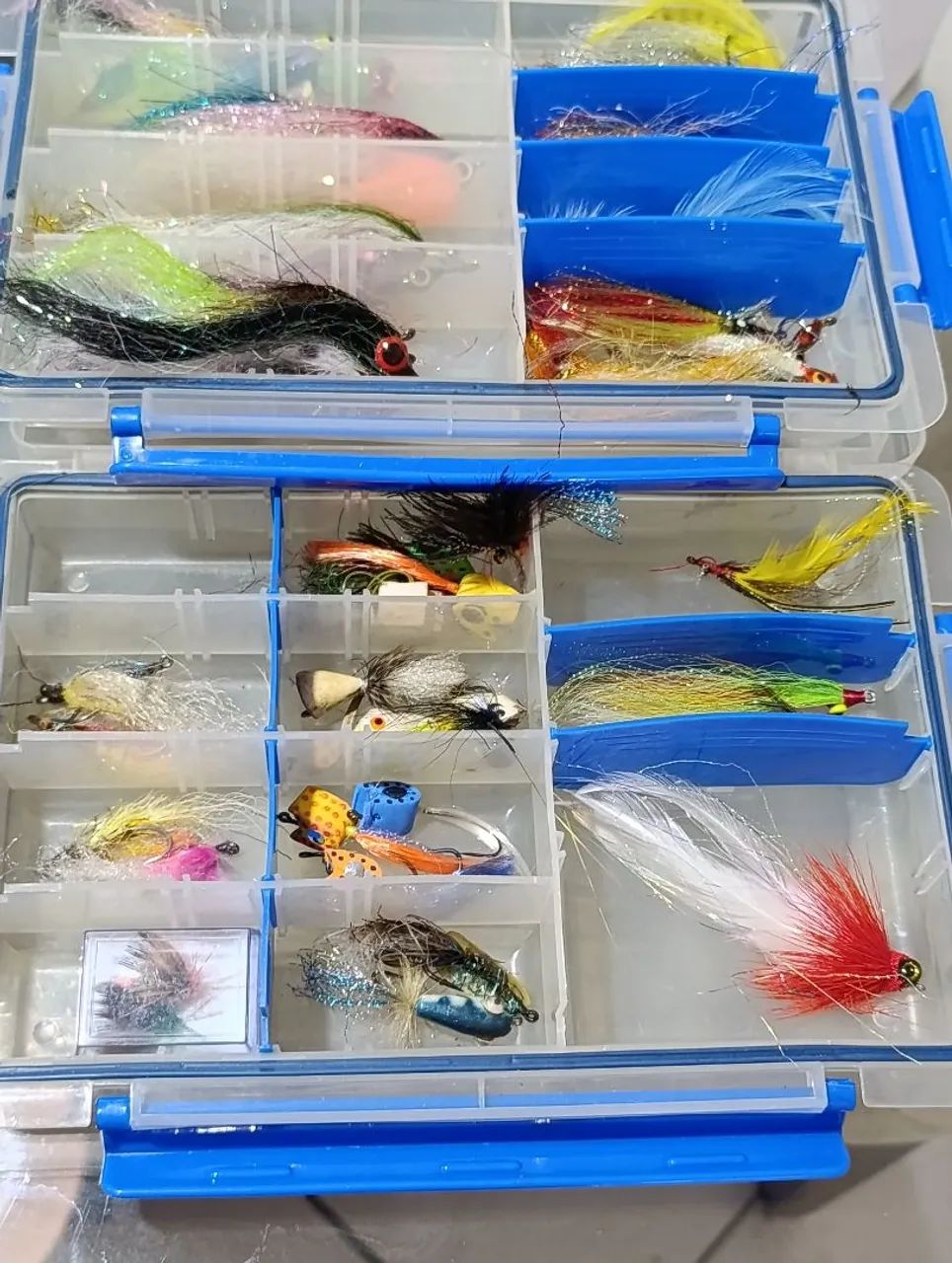 ISCAS DE FLY FISHING DIVERSAS COM ESTOJOS E BOLSA - Foto 3