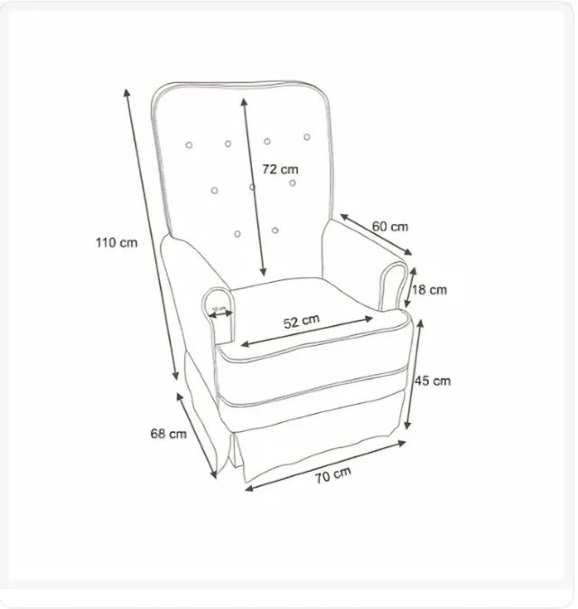 Poltrona de Amamentação com balanço Maria Clara - Foto 5