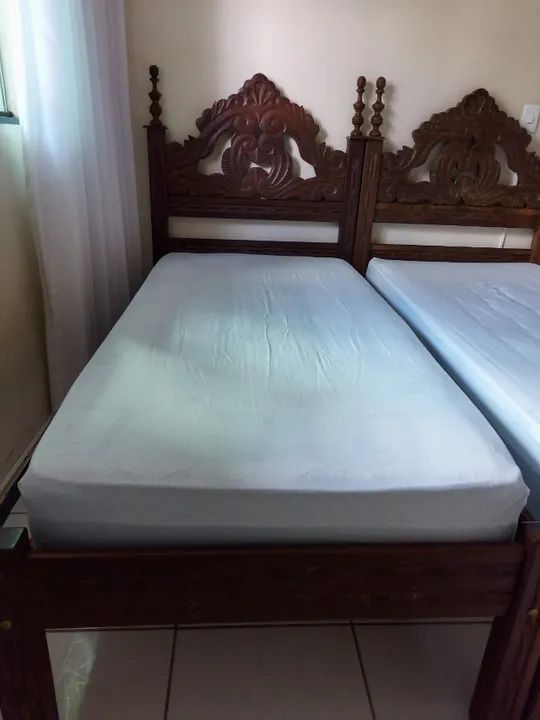 Cama solteiro de madeira maciça de cerejeira - Foto 5
