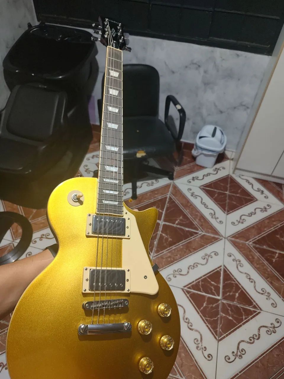 Guitarra Elétrica les paul Gold - Foto 2