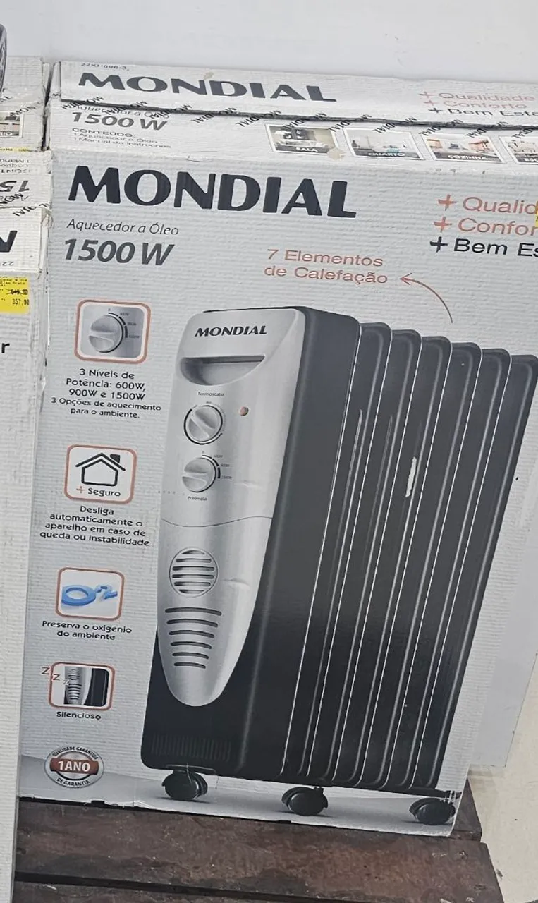 Aquecedor a Óleo Mondial 1500W - 7 Elementos