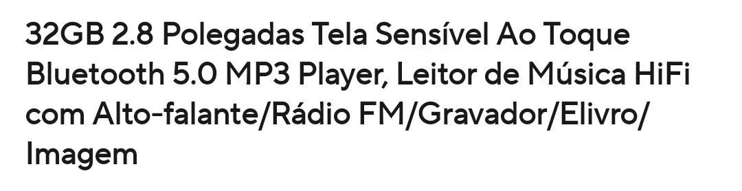 MP3 Player de Música Digital com Bluetooth 5.0 - Foto 6