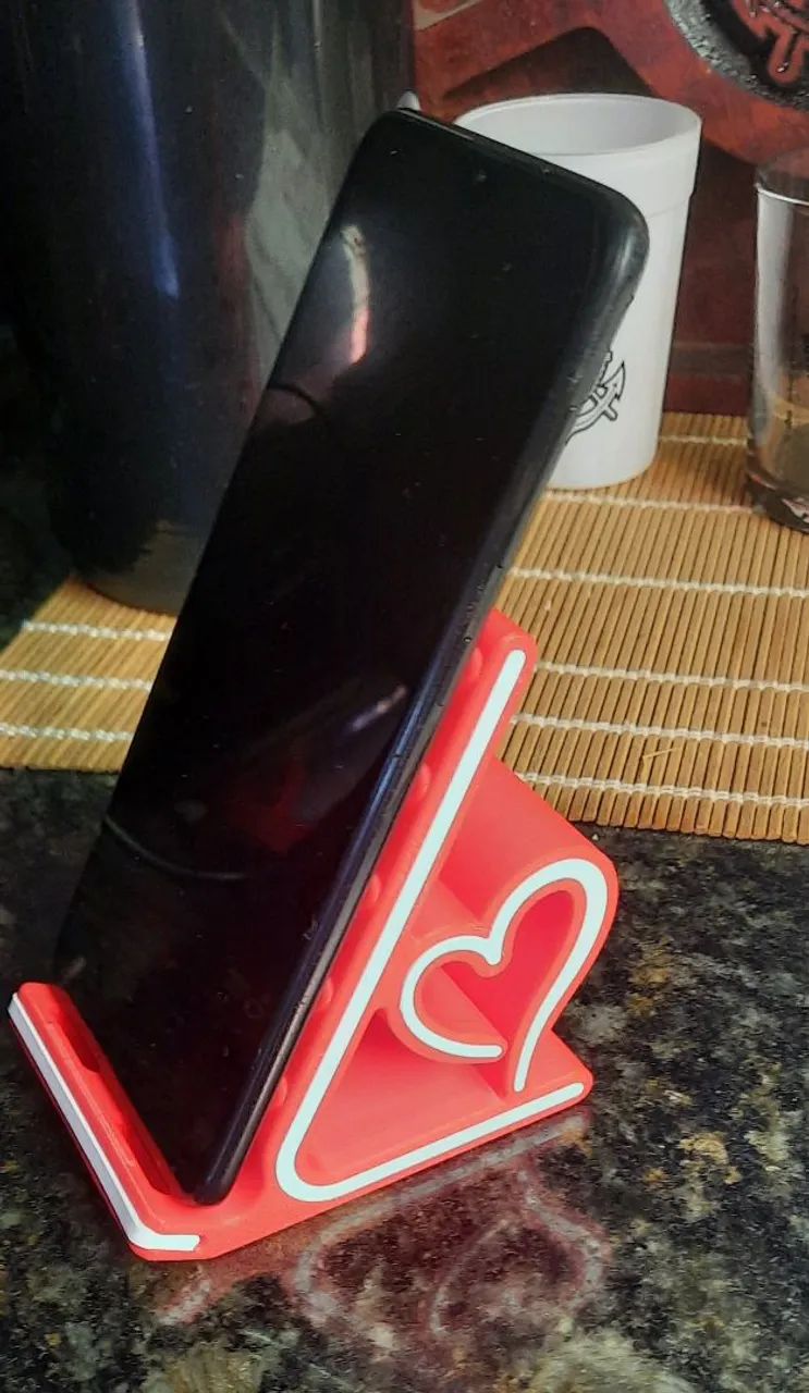 Suporte de Celular Coração impressão 3D - Foto 4