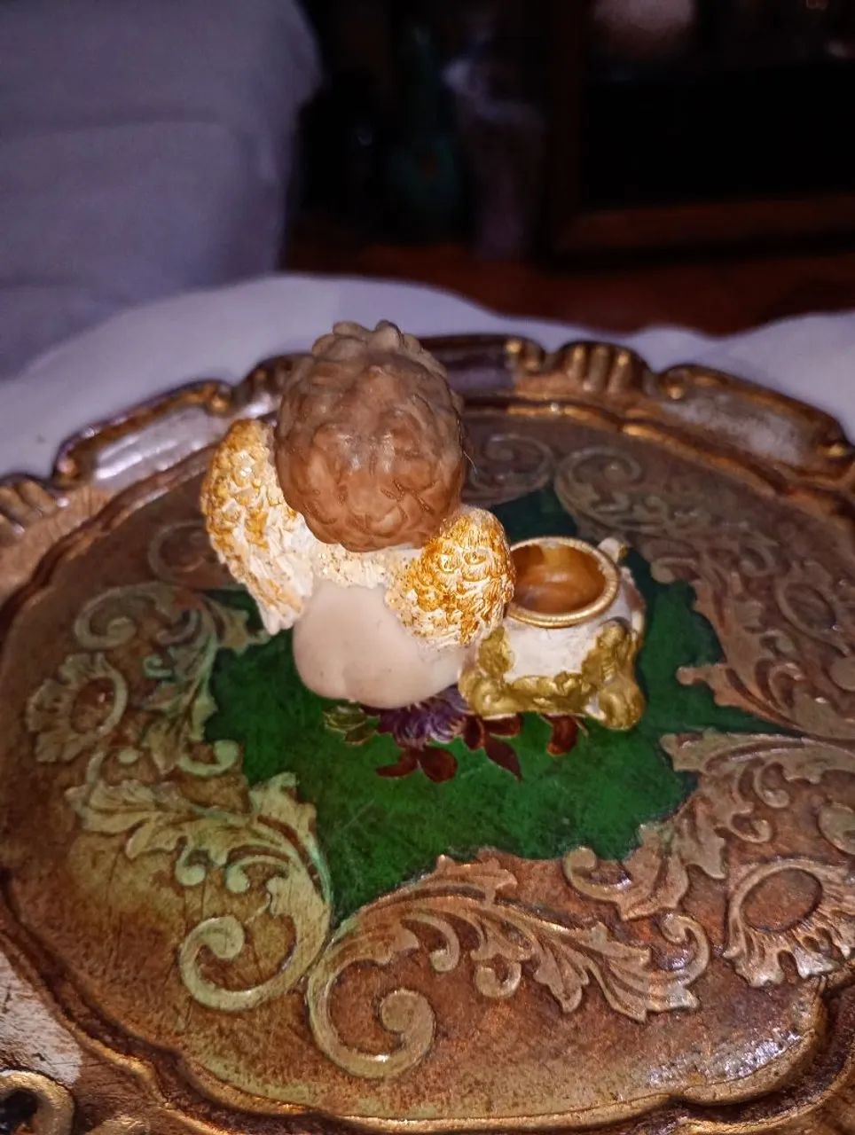 Anjinho porta-vela em resina. - Foto 4