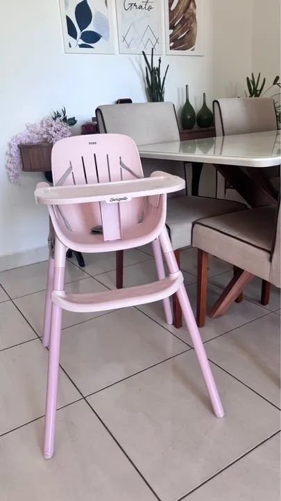 Cadeirinha de Alimentação Bebê - Rosa