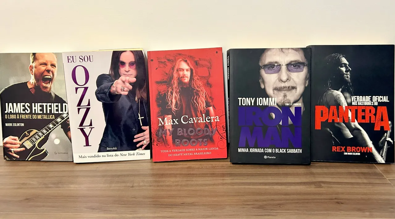 5 biografias Rock/Heavy - Tony, Ozzy, James, Rex e Max