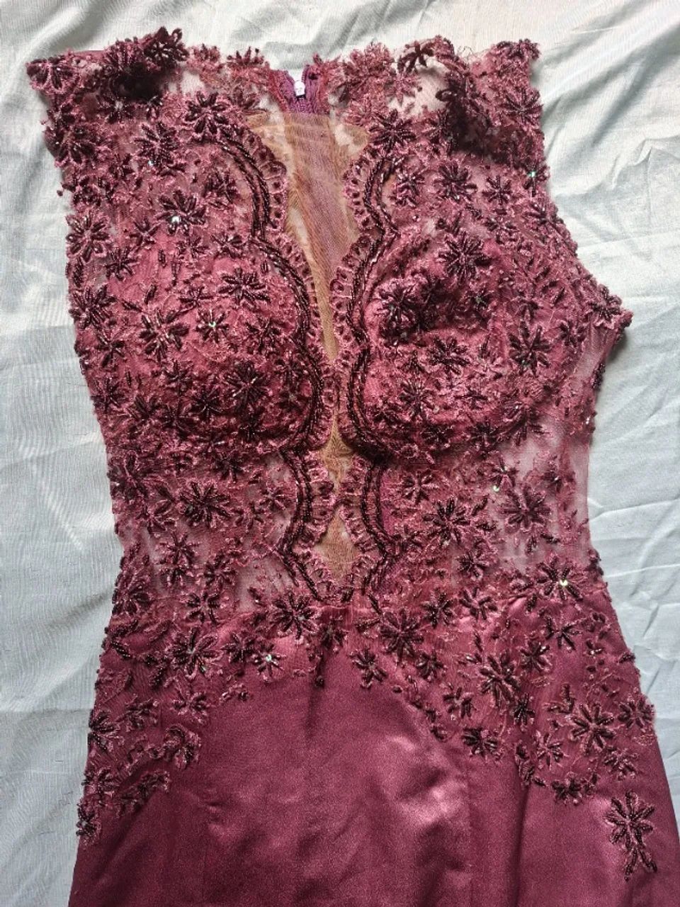 Vestido sereia vinho - Foto 5