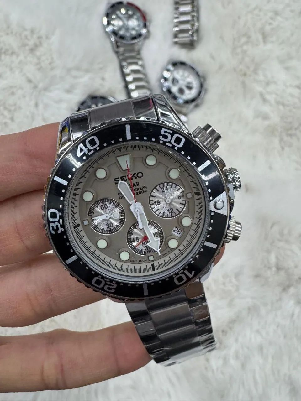 Relógio Estilo Seiko Chronograph em Aço Inoxidável  - Foto 2