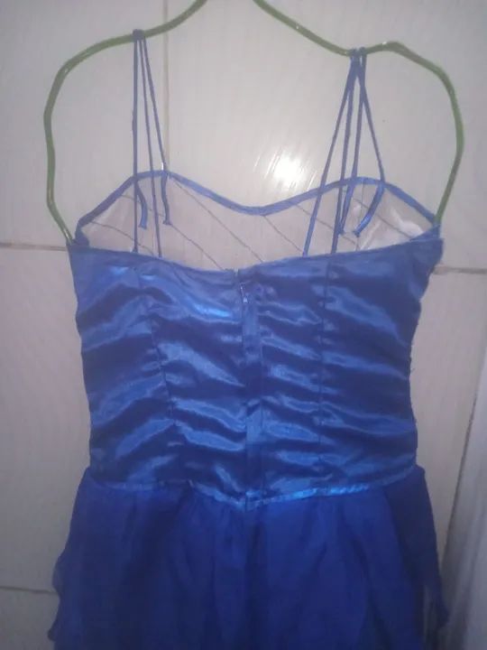 Vestidode Carnaval Azul Feminino M  - Foto 4