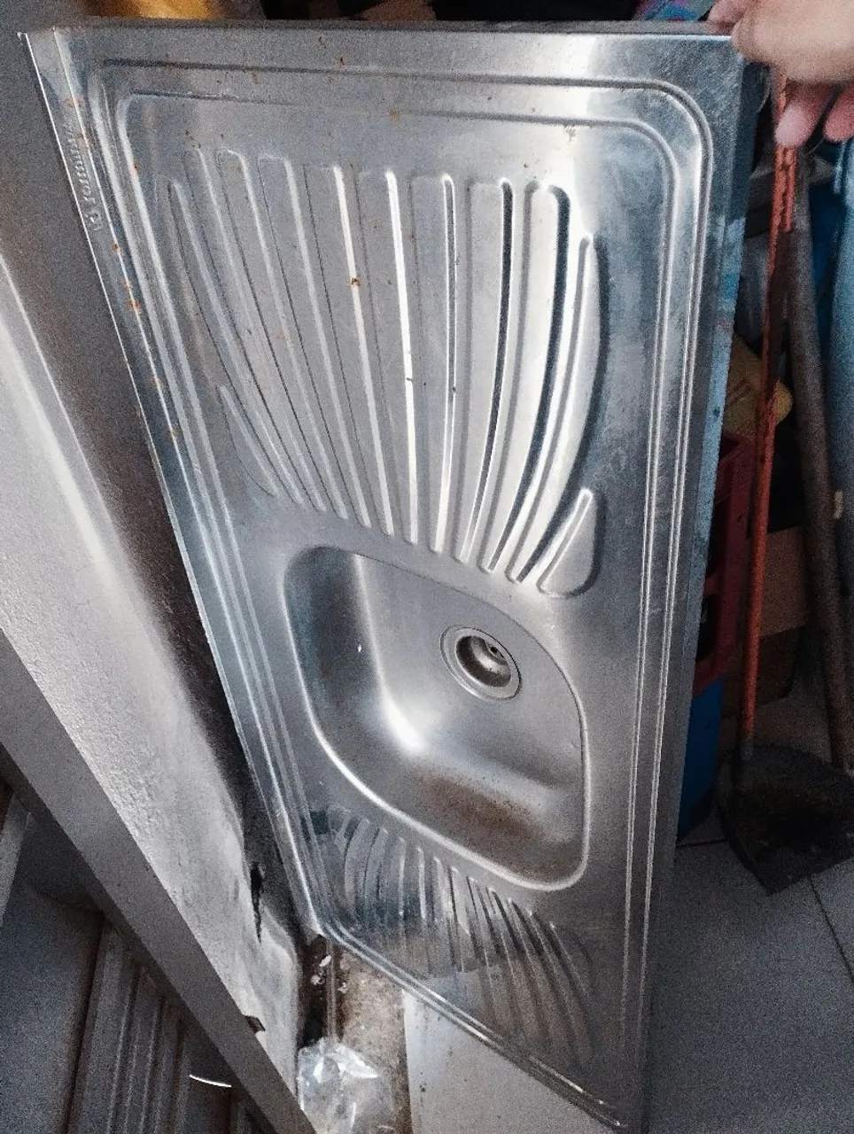 Pia de inox para cozinha 1.20