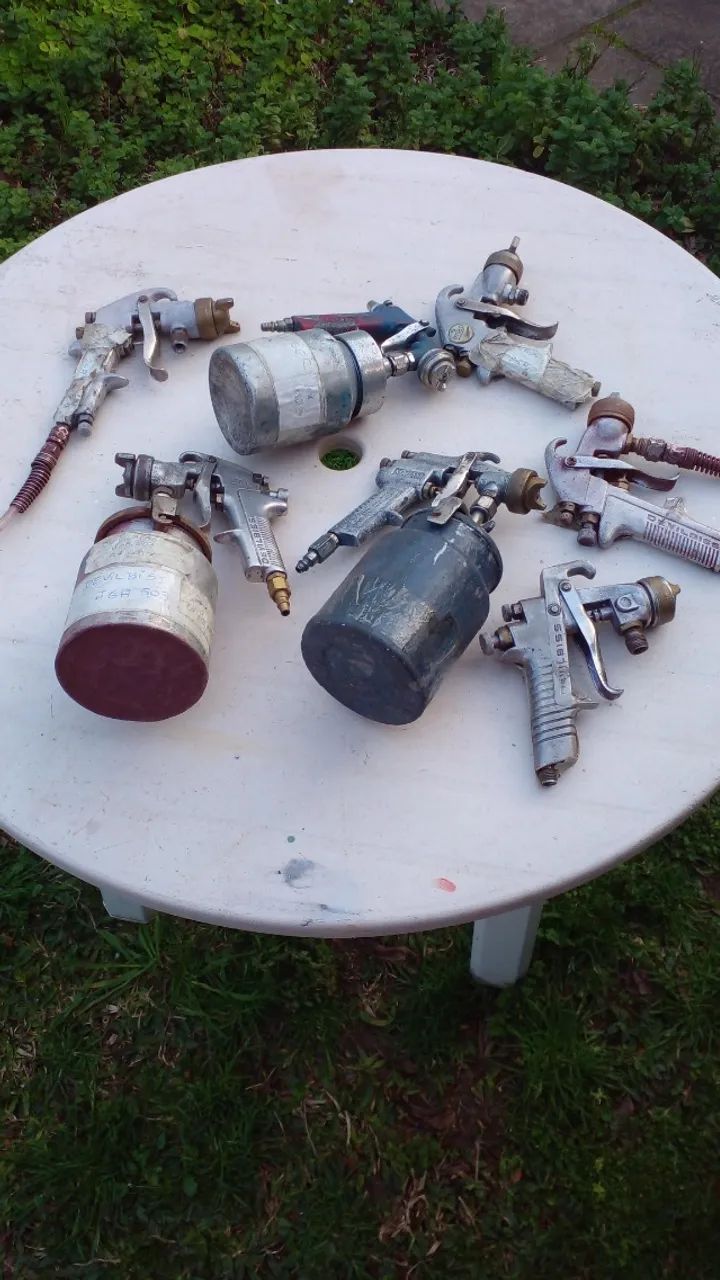 pistolas pintura alta pressão devilbes usadas, bom estado, industriais - Foto 4