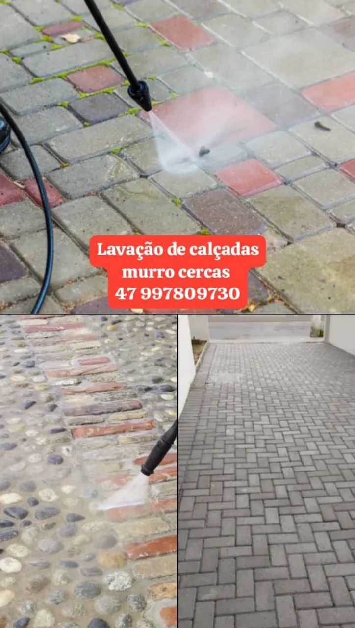 Lavação de calçadas murro cercas portão 