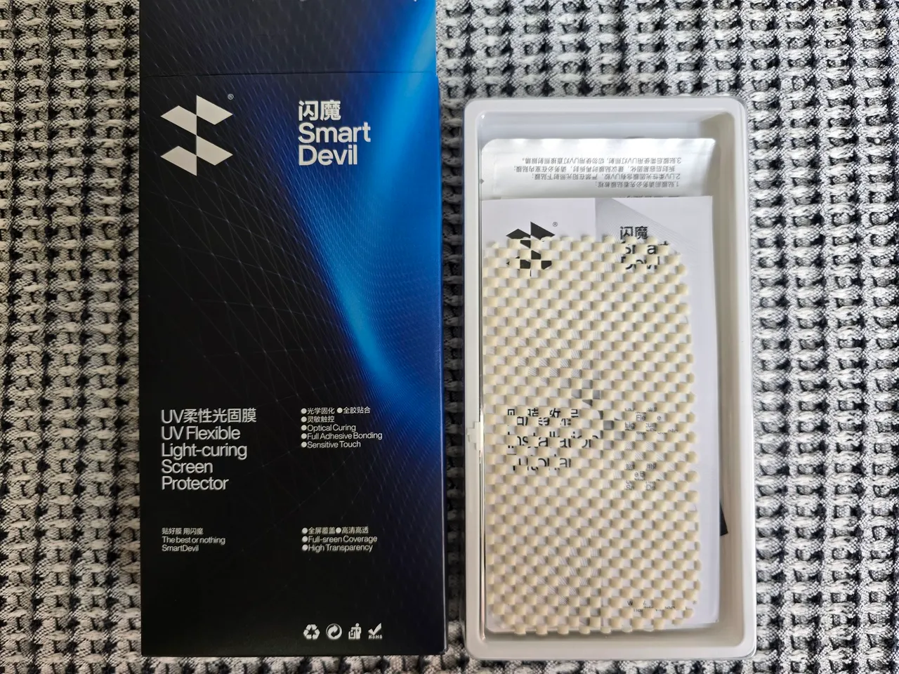 Película Smartdevil de hidrogel com cola UV para galaxy s24 ultra- UV Flexible