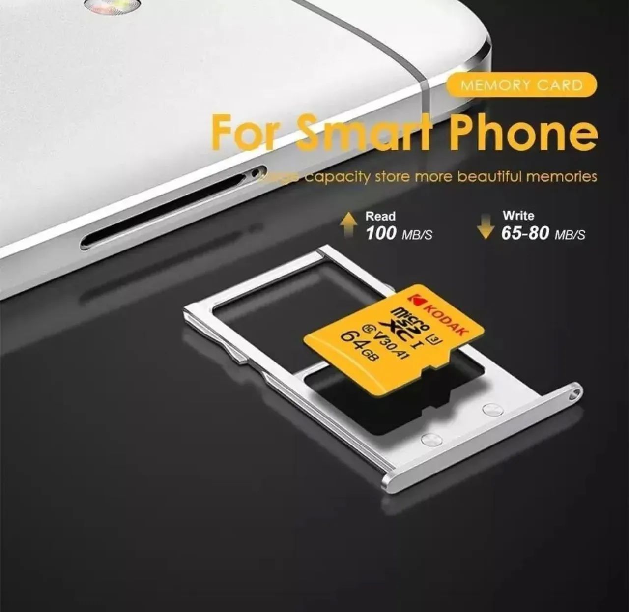 Cartão de Memória MicroSDXC Kodak 64GB UHS-1 U3 V30 A1 - Foto 3