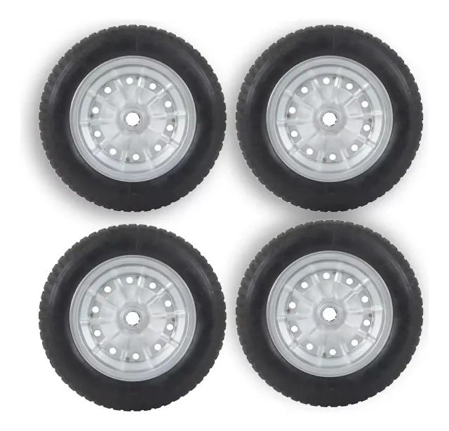 Kit 4 Pneu Completo Para Carrinho De Mão E Carga 3.25 Aro 8