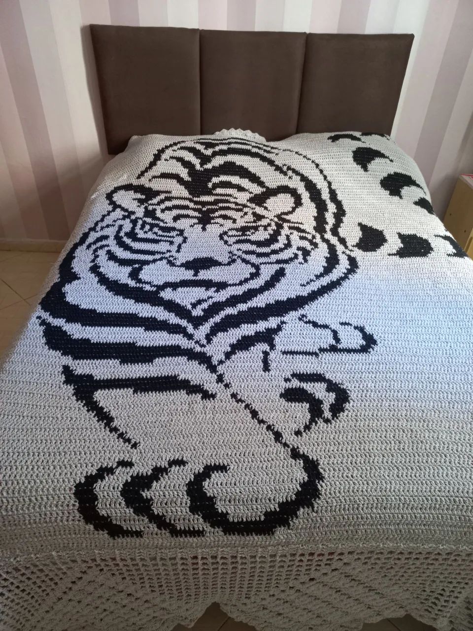 Colcha de linha tigre