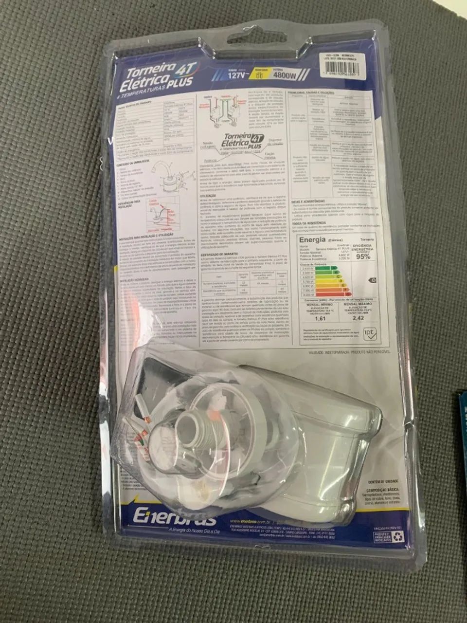 TORNEIRA ELÉTRICA 4 TEMPERATURAS PLUS ENERBRAS 127V 4800W - Foto 2
