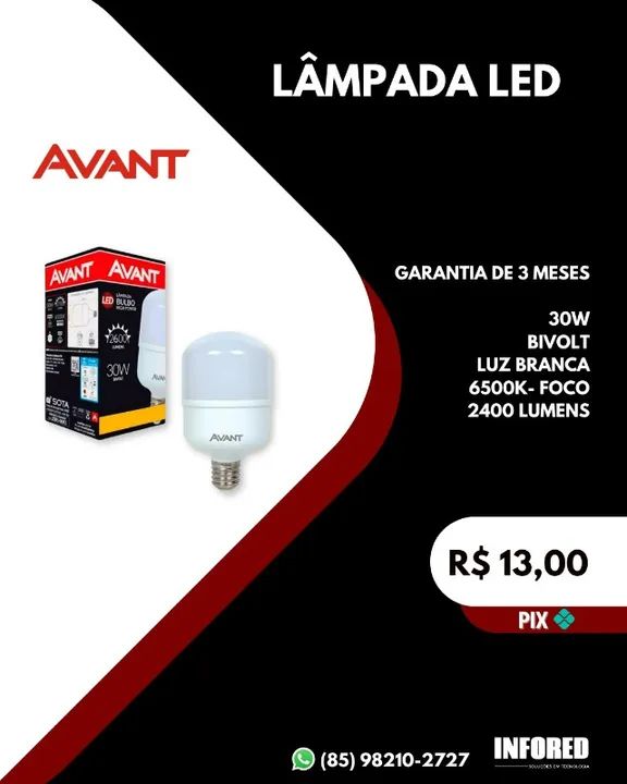 Lâmpada LED 30W