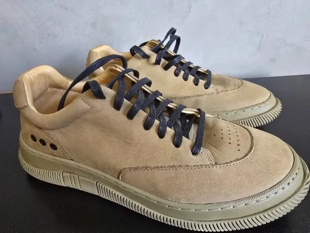 Tênis Osklen Hybrid Laces Nobuck Monochromatic Masculino - Cáqui - Foto 5