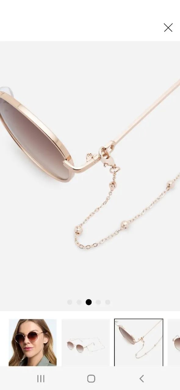 Óculos de sol com corrente e design moderno - Foto 3