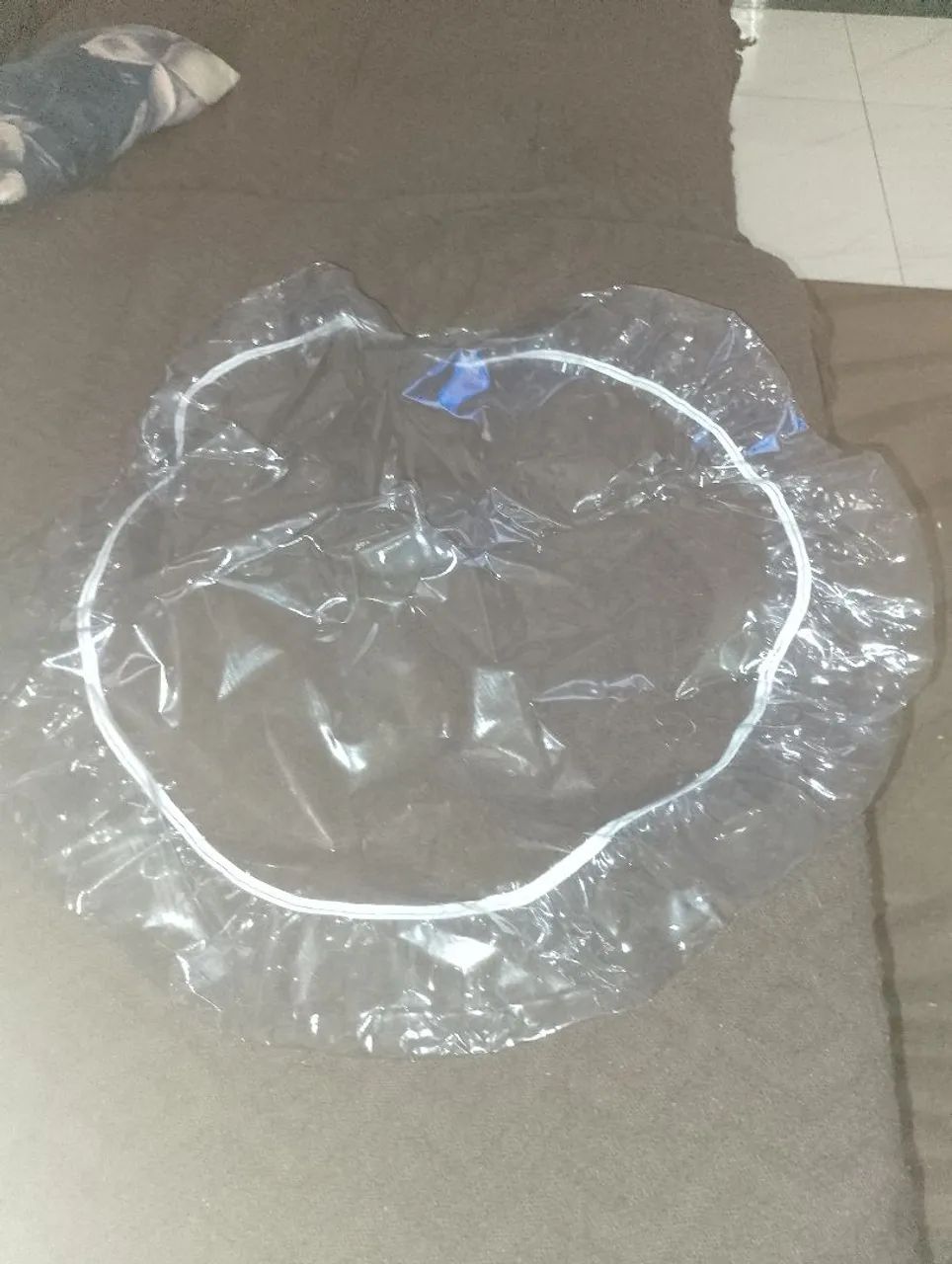 Capa de plástico de proteção pra mesa redonda 