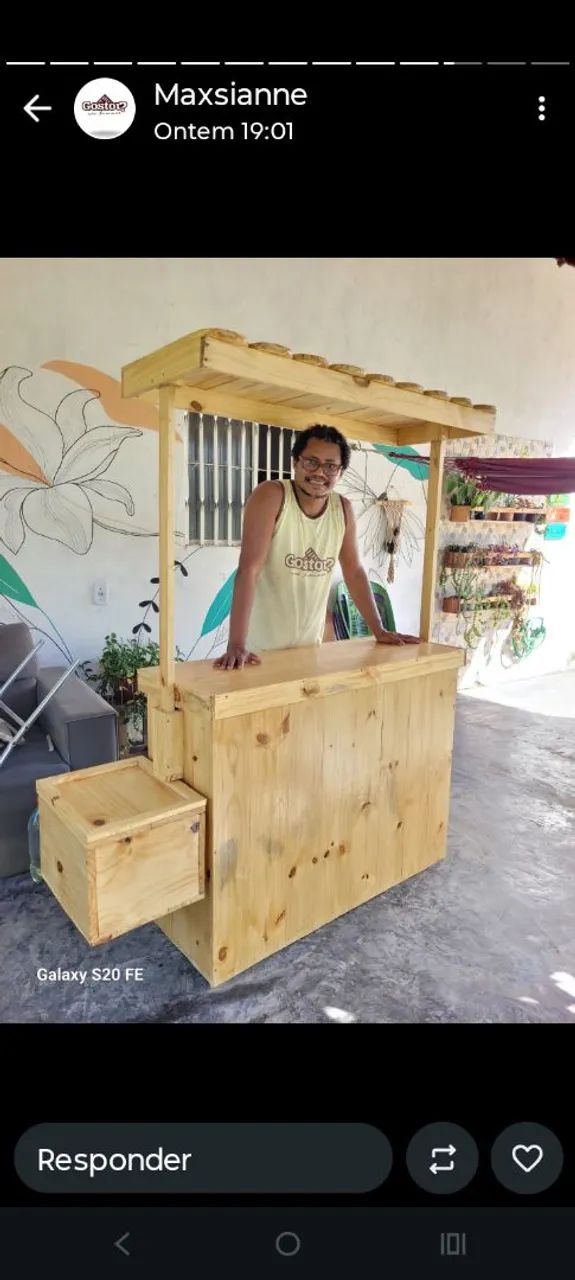 Barraca balcão desmontável/dobrável 