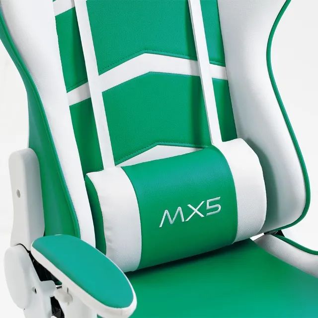 Cadeira Gamer MX5 Giratoria Branco e Verde(MGCH-MX5GRWH) - Foto 4